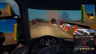 Euro Truck Simulator 2-Mod Mapa Peru: #2 Viajando pelas estradas mortais, acidentes e a travessias nos rios. Parte 1/2