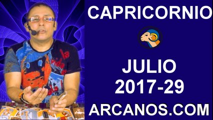 CAPRICORNIO JULIO 2017-16 al 22 Jul 2017-Amor Solteros Parejas Dinero Trabajo-ARCANOS.COM