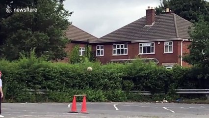 OAPs have kick-about in UK carpark