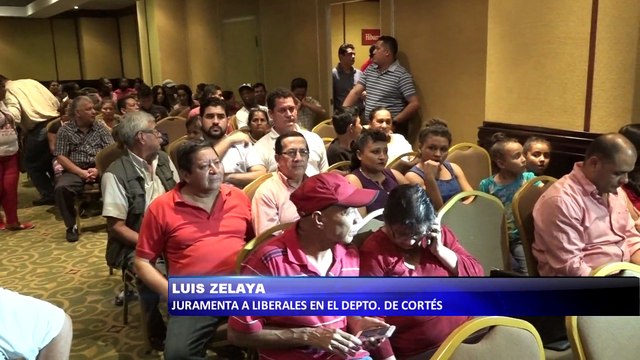 Luis Zelaya juramenta a liberales en el Departamento de Cortes