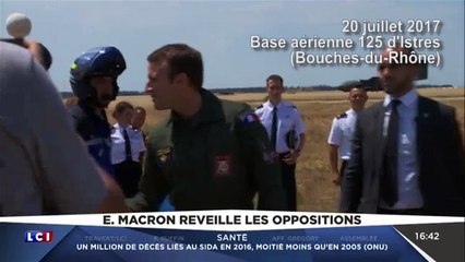 Les images de Macron habillé en pilote de l'armée rendent mieux avec la musique de Top Gun
