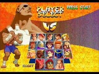 Street Fighter Alpha 2 Gold [PS1] play as SF2 Sagat