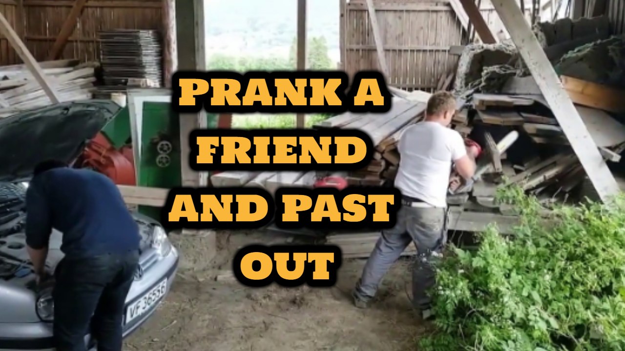 Guy prepares prank to is friend to the point of fainting