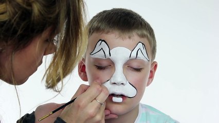 Lapin Pâques visage pour enfants maquillage peinture tutoriel zootopia