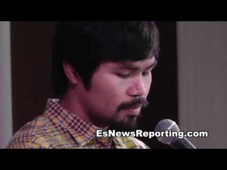 Manny Pacquiao: Tim Bradley Likes To Go Toe To Toe ESNEWS report