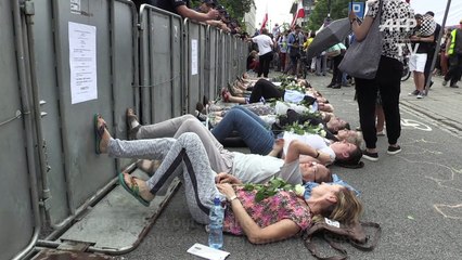 Protest as Polish parliament adopts contested court reform