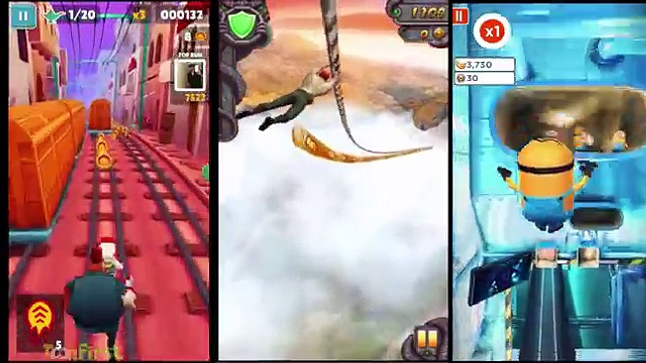 2. 3. Игры Миньон Большинство мост популярный бег Запуск порыв Метро серферы Храм против