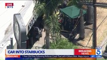 4 Injured After Vehicle Crashes Into Starbucks in California