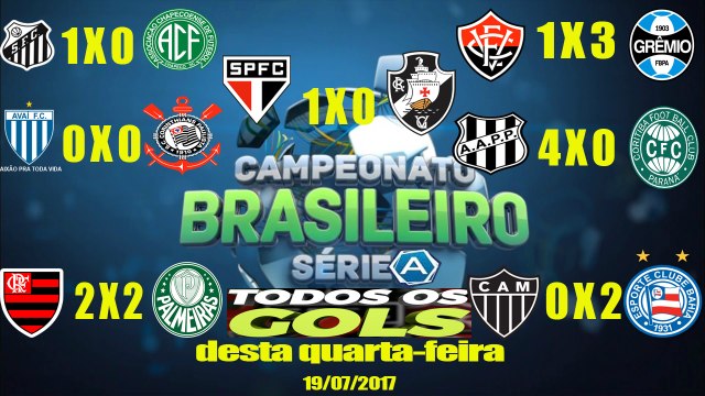 GOLS DESSA QUARTA-FEIRA 19-07 BRASILEIRÃO - NOITE DE MUITOS GOLS