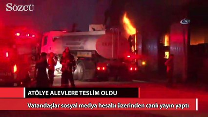 Download Video: Atölye alevlere teslim oldu