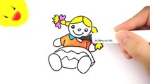 Y bebé para colorear lindo muñeca Sorteo para cómo Niños Aprender página pintar para color color