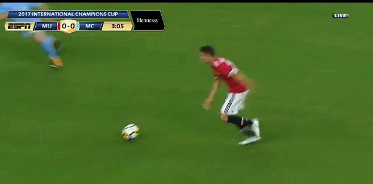 Ander Herrera Amazing shot - Manchester City 0-0 Manchester United - 20.07.2017 International Champions Cup