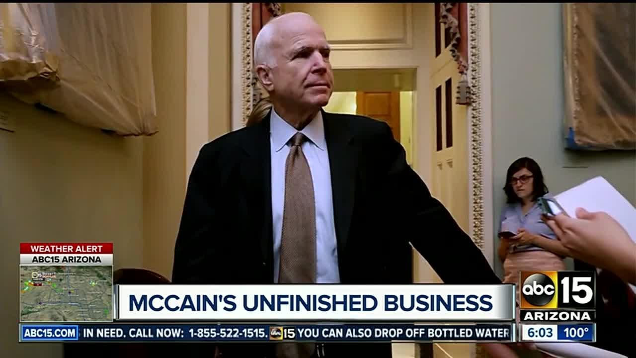Senator McCain says he has unfinished business in Senate