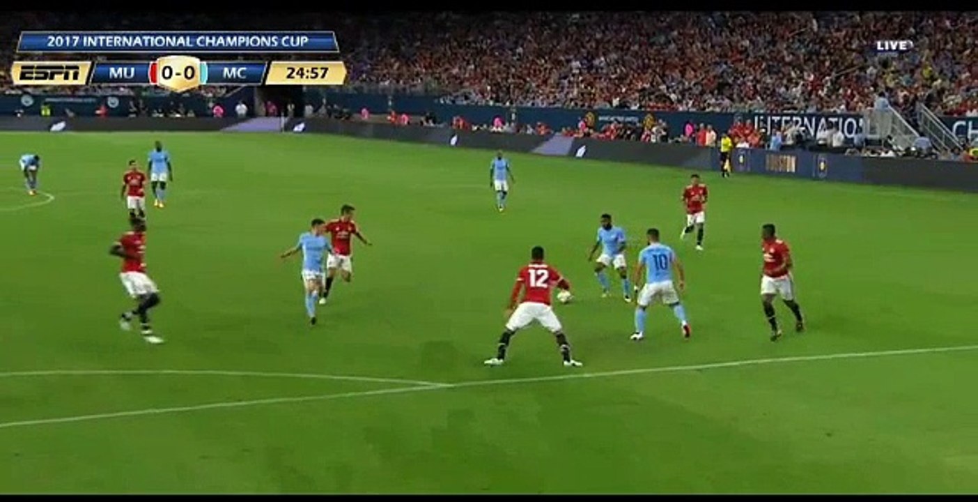 Raheem Sterling Amazing chance - Manchester City 0-0 Manchester United - 20.07.2017 International Champions Cup