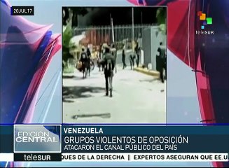 Venezuela: violencia opositora atenta contra la sede de VTV