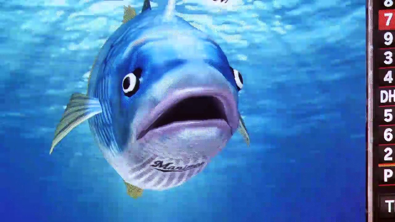 魚料理が嫌いな人に朗報 骨を外しておきましたーーー♪ 千葉ロッテマリーンズ マスコット"謎の魚"baseball mysterious fish mascot