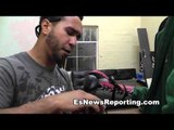 Fighter Tries On Cool Looking Gloves
