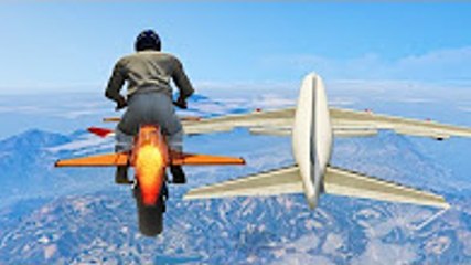 KWEBBELKOP-LANDING ON A PLANE IN MIDAIR! (Gta 5 Mods)