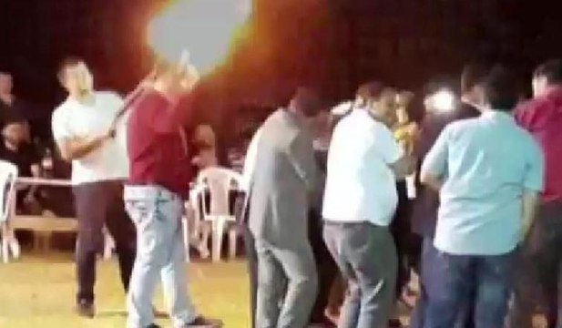 Düğün magandaları pompalı tüfek ve tabancayla havaya ateş açtı