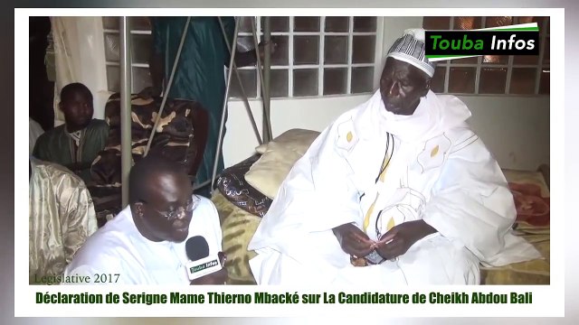Ndigueul de Serigne Mame Thierno Mbacke Darou Marnane sur la Candidature de Cheikh Abdou