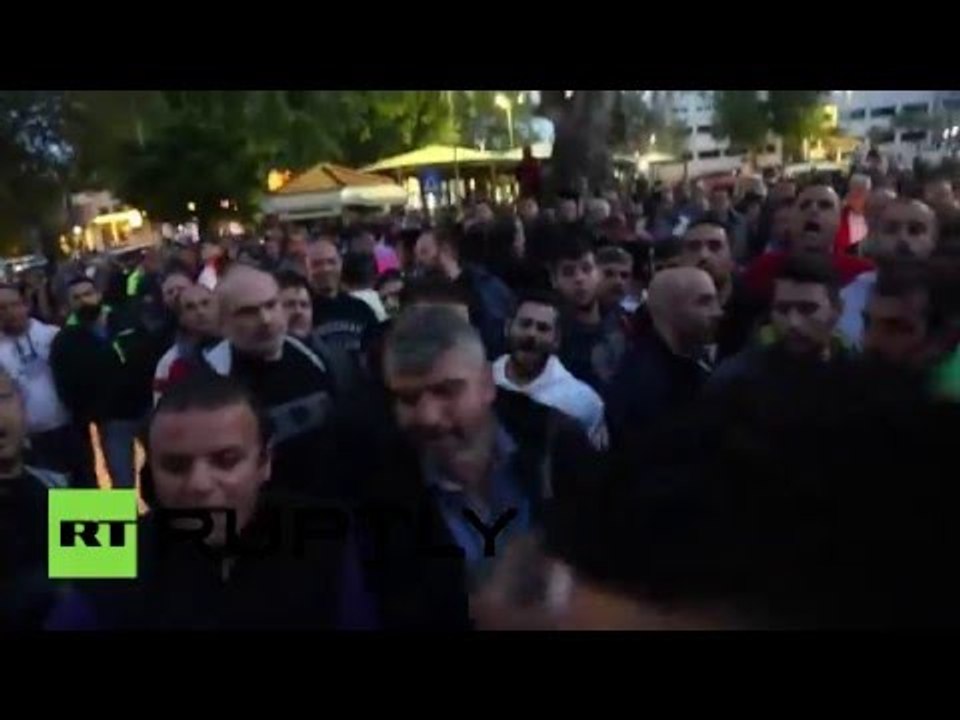 Violent clashes erupt between pro and anti-refugee groups in Chios, Greece