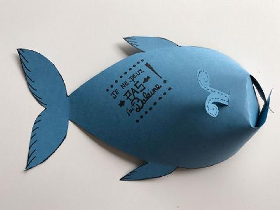 Fabriquer une baleine pop-up en papier