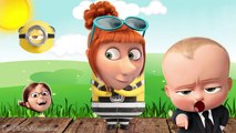 Wrong Heads Funny Despicable Me 3 Gru Lucy Margo Minions in Jail Finger Family Nursery Son