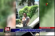 EEUU: mujer rompe a martillazos el auto de su ex esposo con sus hijos en el interior