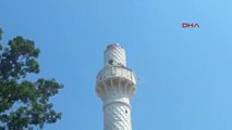 Bodrum'da Cami Minaresi Depremden Hasar Gördü