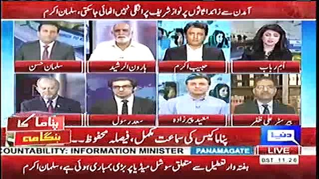 PM Nawaz Sharif is mamlay se bach jae gaye - Habib Akram, Watch Haroon Rasheed Brutally trolling Habib Akram and Others