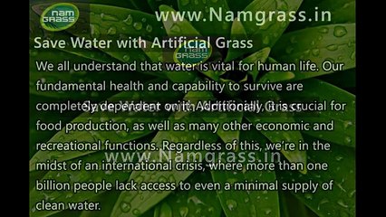 Save Water with Artificial Grass