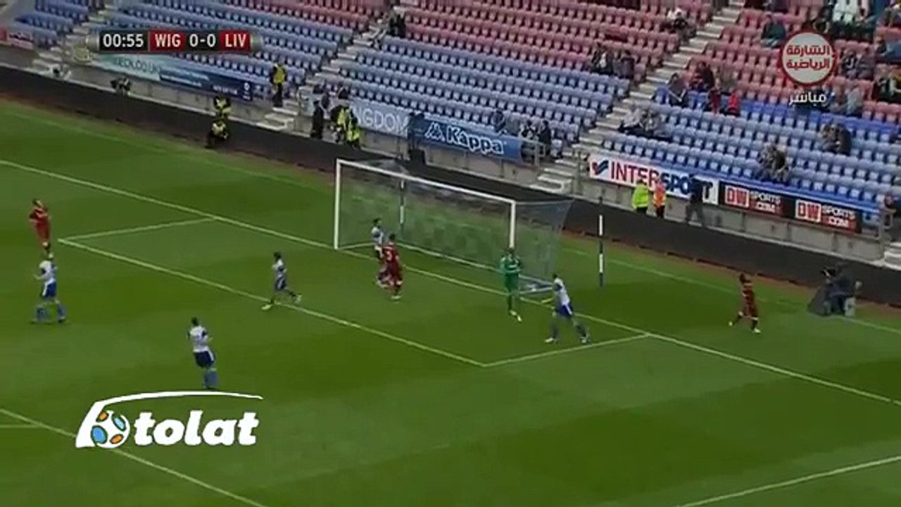شاهد !!│ماذا فعل محمد صلاح لاعب ليفربول الجديد بدفاع ويغان الإنجليزي || جنون المـعلق