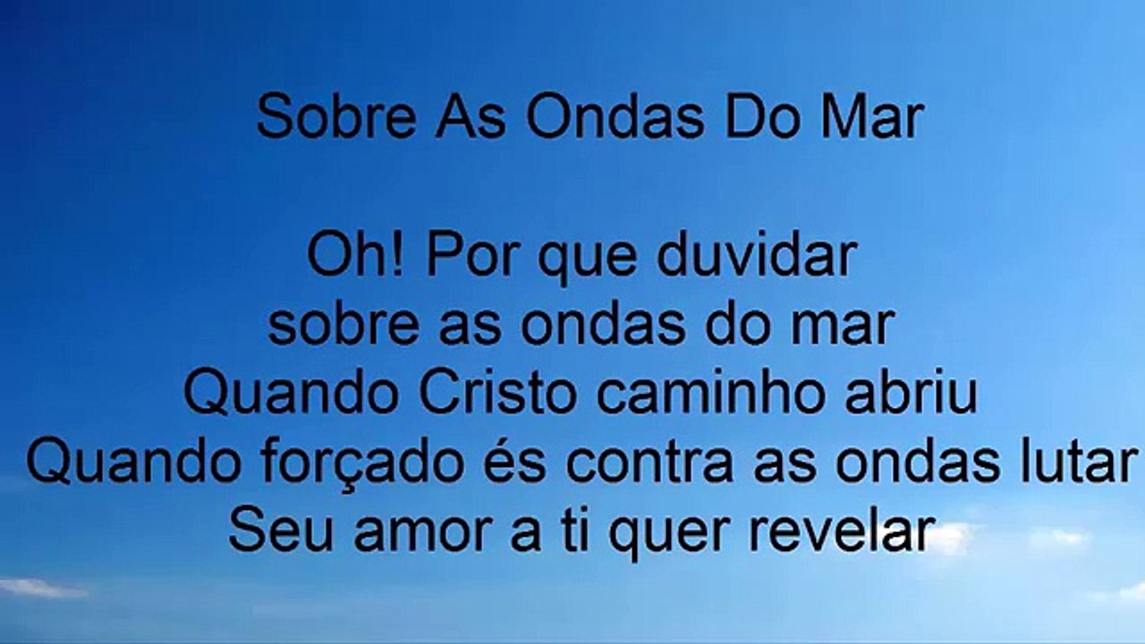 Sobre as ondas do mar - Harpa Cristã - Playback Legendado