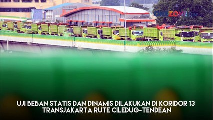 ujicoba beban stastik jalan layang transjakarta