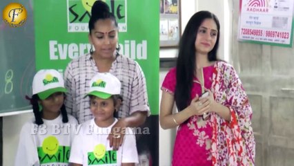 Chahat Khanna With Smile Foundation Kids Completing 8 Years Celebration