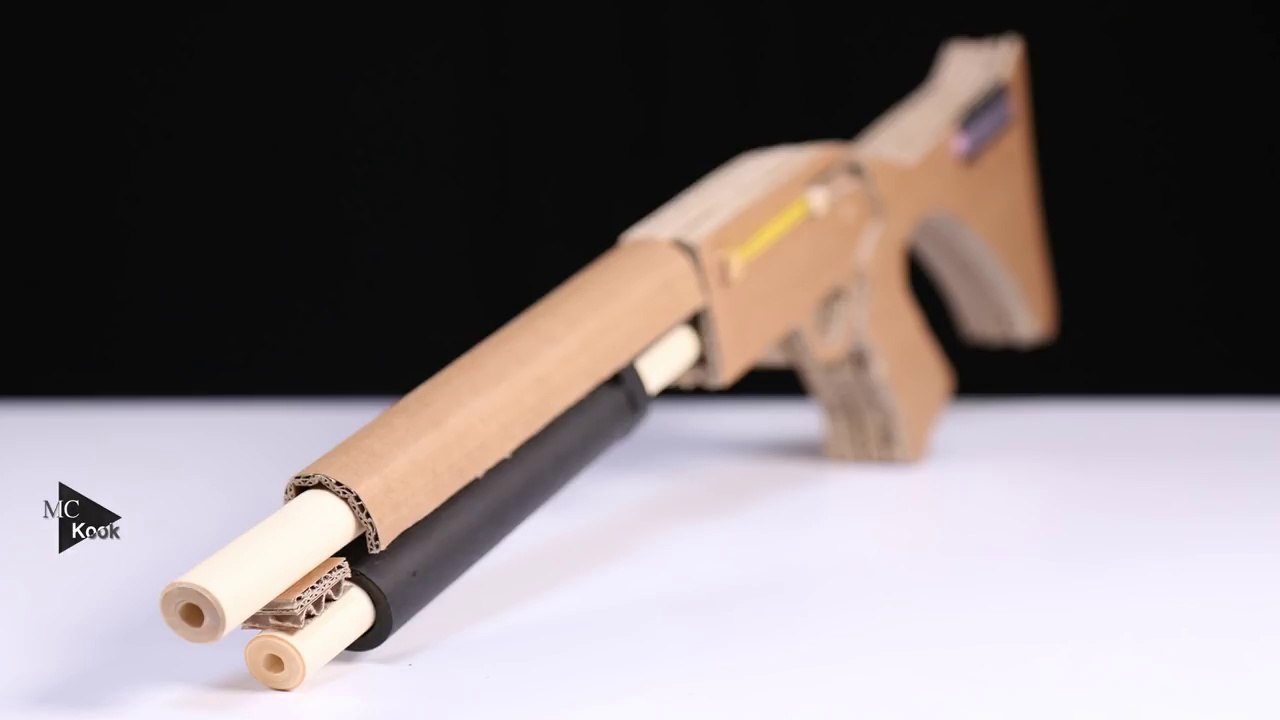 How To Make Shotgun(Mossberg) That Shoots Bullets. (Cardboard Gun)