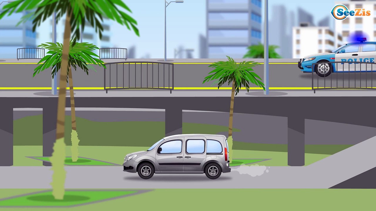 The Police Car Accident - Baby Cars in the City | Cartoons for Kids