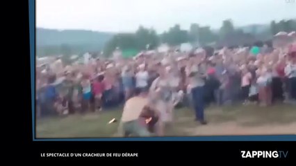 Un cracheur de feu se brûle le visage en plein spectacle (vidéo)