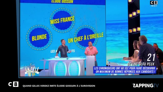 La Télé même l’été, le jeu : Gilles Verdez imite Elodie Gossuin à l’Eurovision (vidéo)