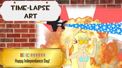 Art Time-Lapse: Mermaid of 'MERICA (July 4th, 2017)