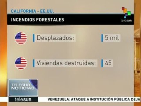 EE.UU.: 5 mil desplazados por incendios forestales en California