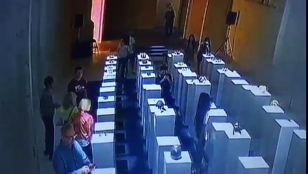 Mulher desequilibra-se ao tirar selfie em galeria de arte e causa prejuízos de 200 mil dólares