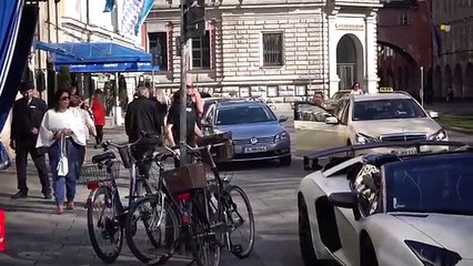 Franck Ribéry driving his new Lamborghini Aventador SV Roadster