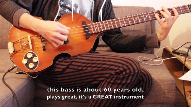 Long Tall Sally the Beatles bass line with rare Hofner 57'