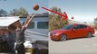 Steph Curry DRAINS 3-Point Shot into the Sunroof of an Infiniti