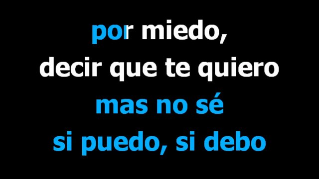 Una vieja cancion de amor - Los pasteles verdes - Karaoke - Letra