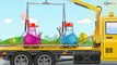 Big Trucks - Crane w Truck & Excavator Kids Car Cartoons with Construction Vehicles