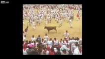 Guy Flips Over Bull During Running of the Bulls GOES INSANELY WRONG...