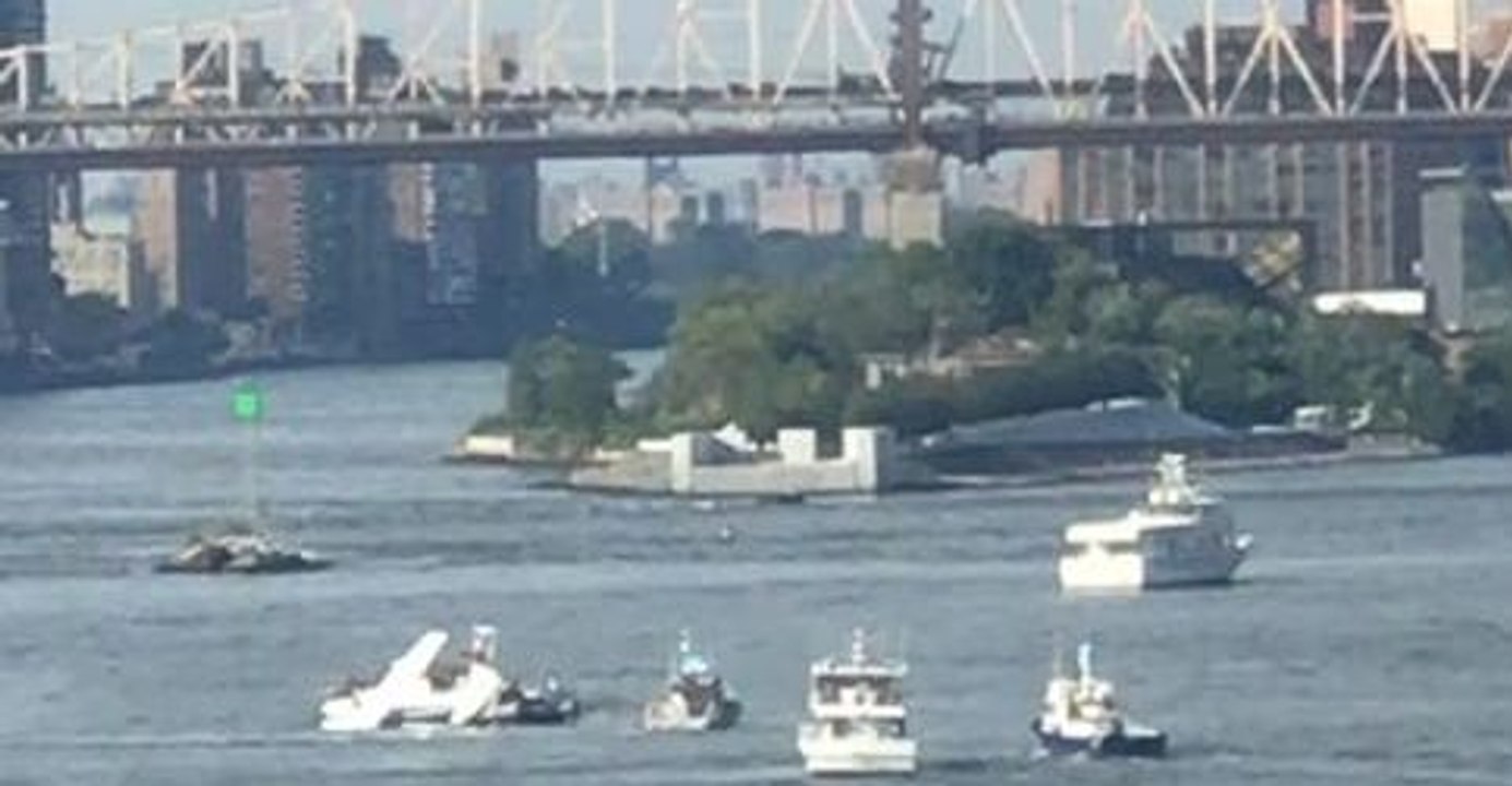 Seven Rescued After Seaplane Makes Hard Landing in New York's East River