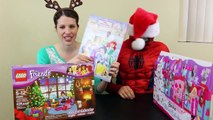 NEW SPIDERMAN COSTUME & Barbie Advent Calendar Day 21 SHOPKINS LEGOS Polly Pocket DisneyCa